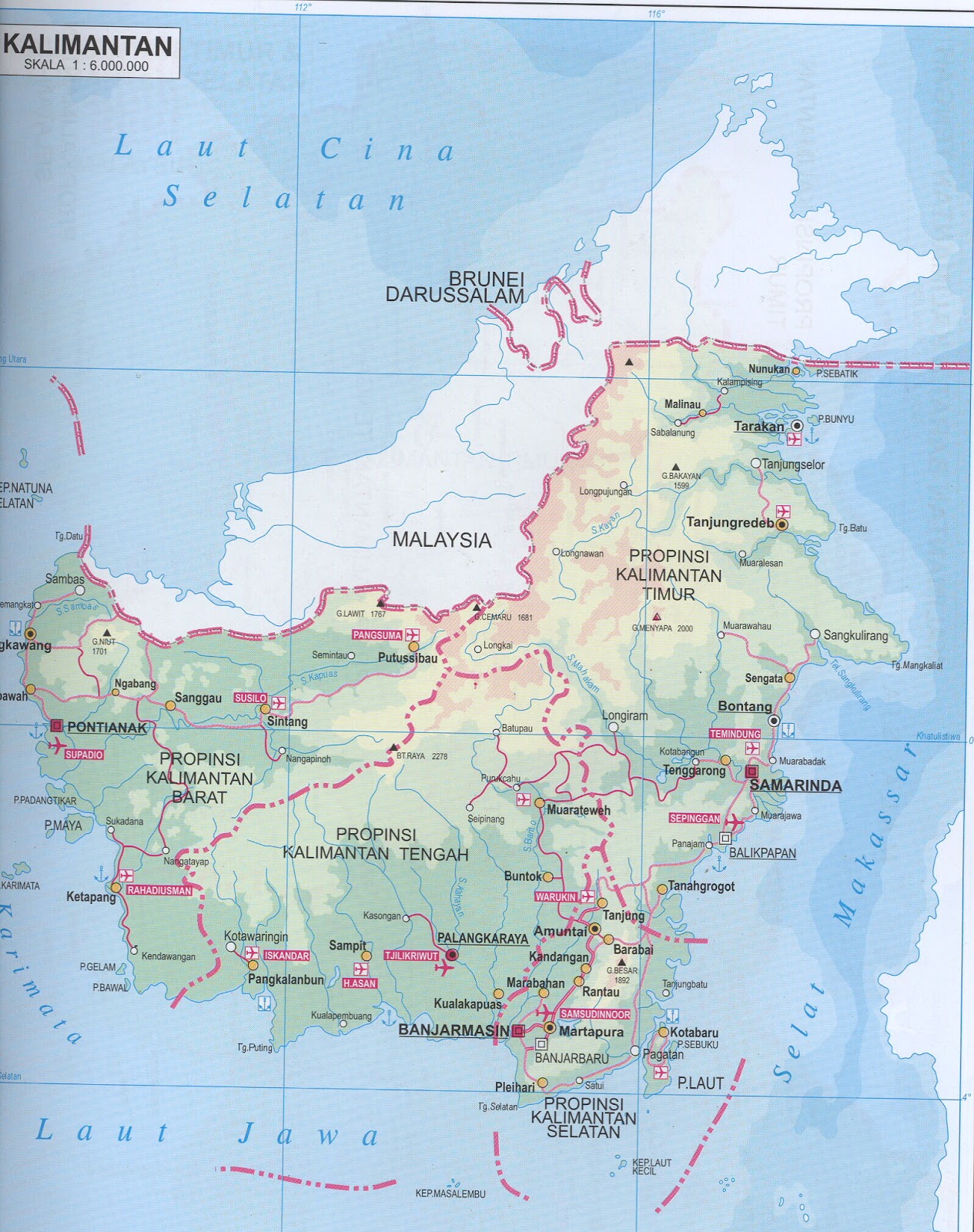 Остров калимантан 6. Остров Калимантан на карте. Остров Калимантан на физической карте. Калимантан на физ карте.