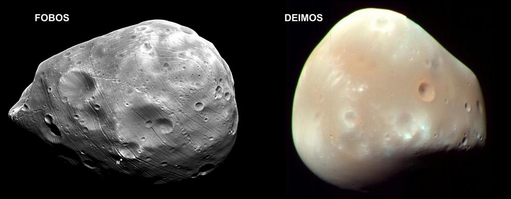Спутники Марса - Фобос и Деймос