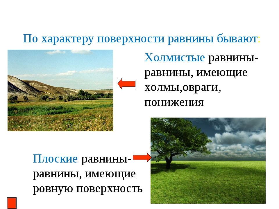 Описание поверхности равнины. Классификация равнин по высоте. Формы поверхности суши равнины холмы овраги. Равнины ступенчатые плоские и холмистые. Равнины по характеру поверхности.