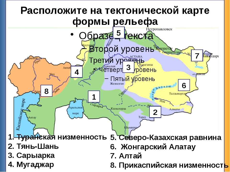 В западном казахстане расположены