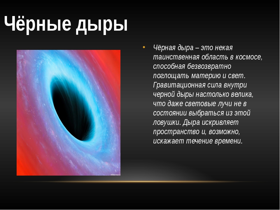 Почему черная страница. Черная дыра. Чёрная дыра в космосе. Черные дыры кратко. Черные дыры презентация.
