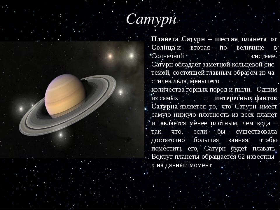 Презентации про сатурн