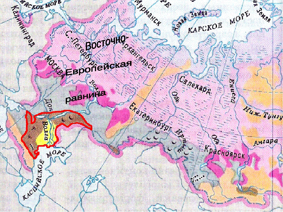 Карта пустынь россии