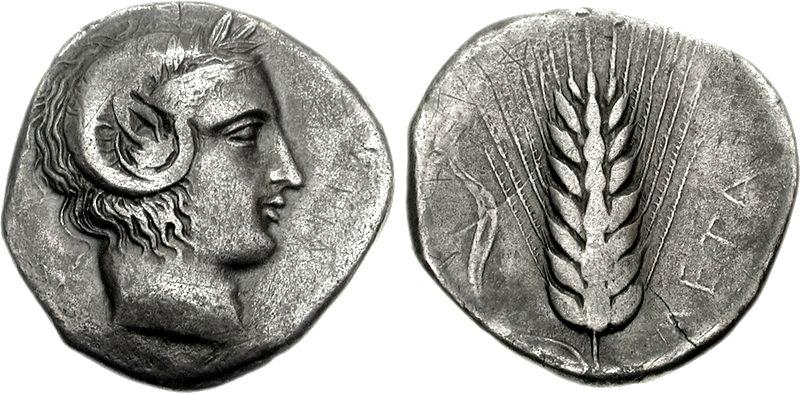 ячмень на древних монетах