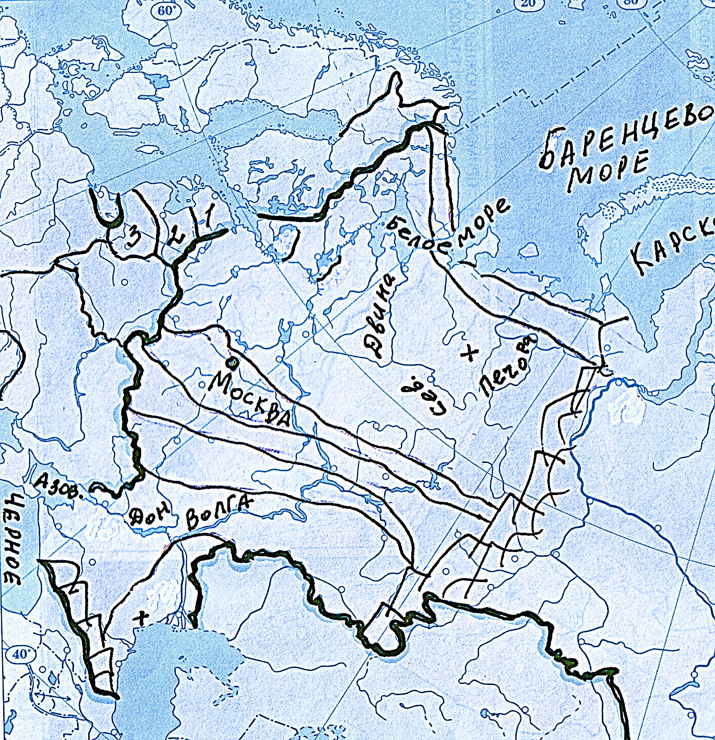 Восточно европейская равнина карта атлас