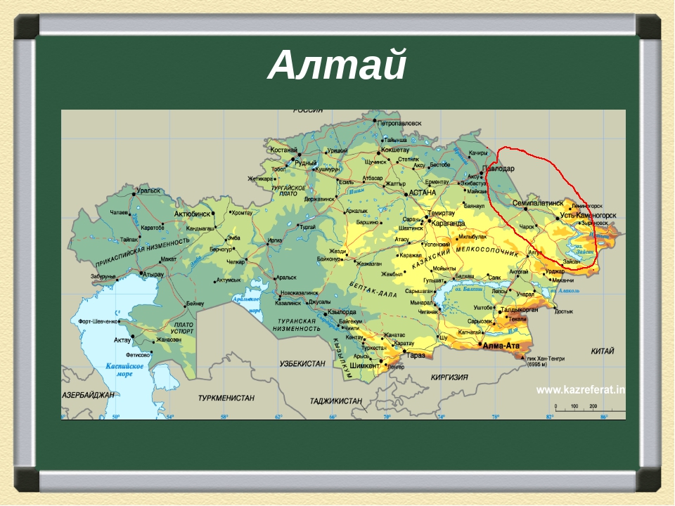 Указать в казахстан. Горы Тянь-Шань на карте Казахстана. Туранская низменность на физической карте Евразии. Карта Алтая и Казахстана. Туранская низменность на карте.
