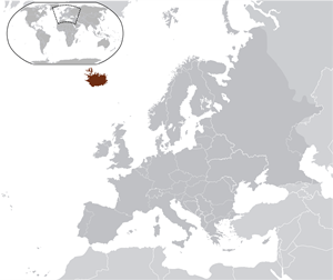 Исландия - остров на карте