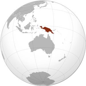 Новая Гвинея - остров на карте