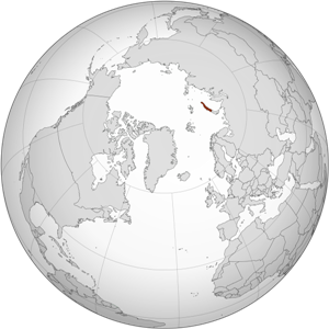 Северный - остров на карте