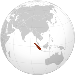 Суматра - остров на карте