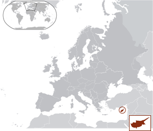 Кипр - остров на карте