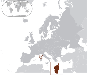 Корсика - остров на карте