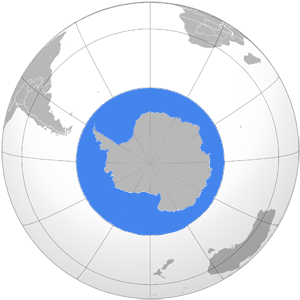 Южный океан на карте