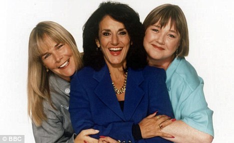 How they once were: Linda (left) and Pauline (right) with their former co-star Lesley Joseph