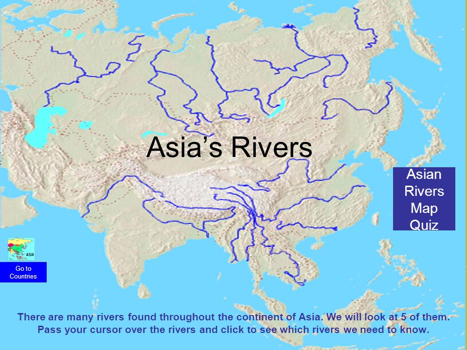 Карта рек азии