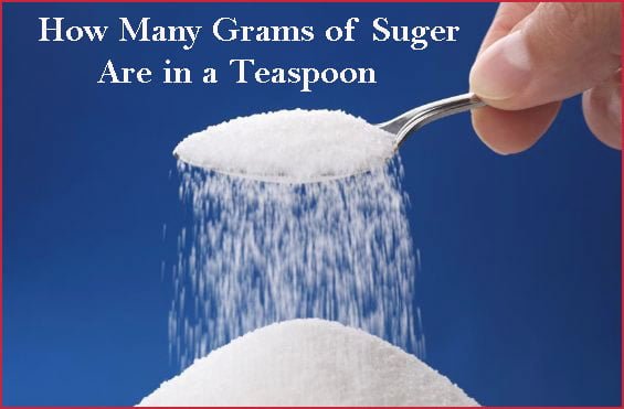 How many grams of Sugar are in a teaspoon