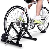 Sportneer Bike Trainer Stand Steel Bicycle Exercise Magnetic Stand with Noise Reduction Wheel,…