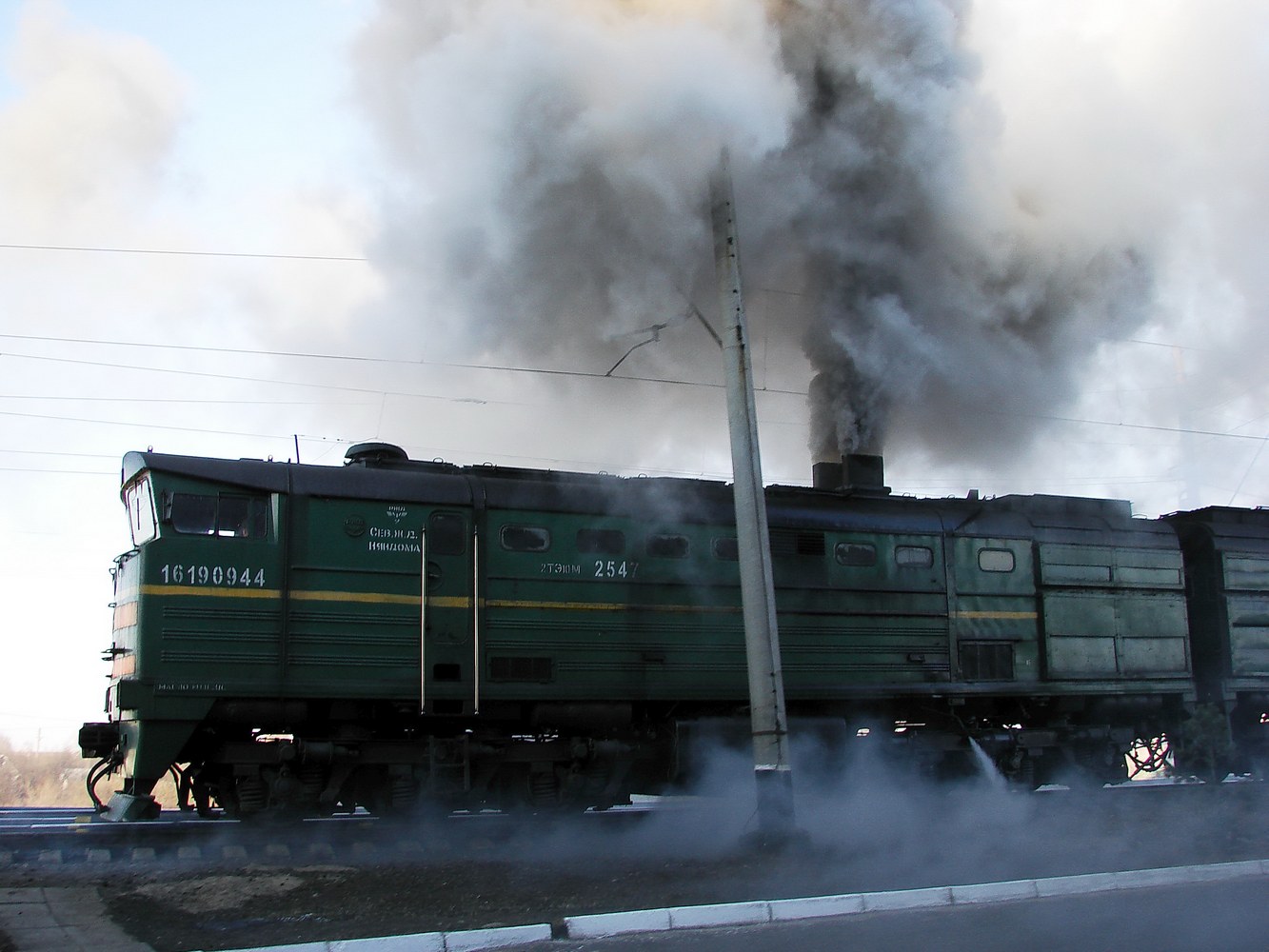 загрязнение воздуха локомотив