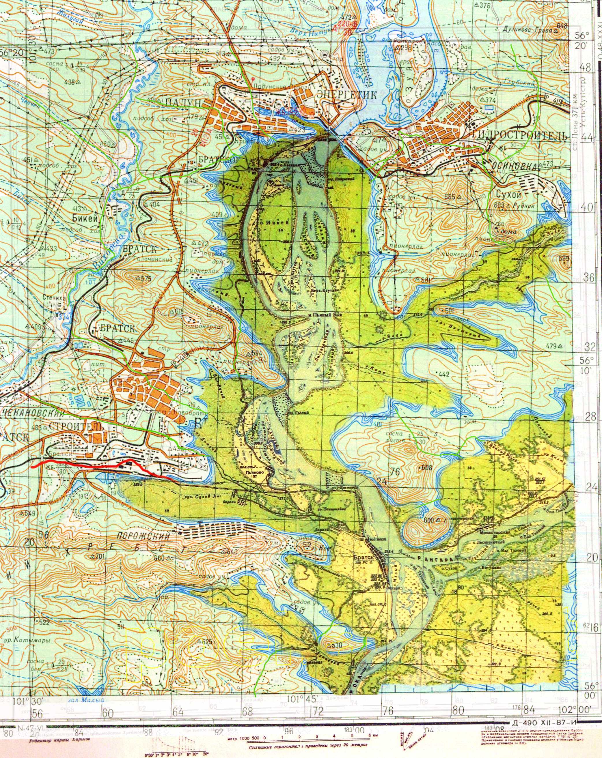 река ангара на карте россии