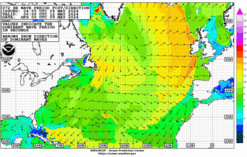 Latest 72 hour Atlantic wave period forecast