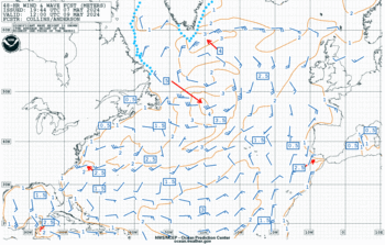 Latest 48 hour Atlantic wind & wave forecast