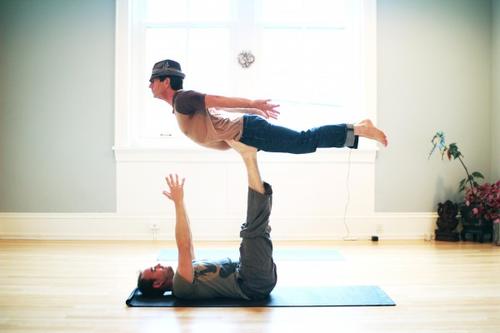 Yoga Poses for 2: Flying Superman