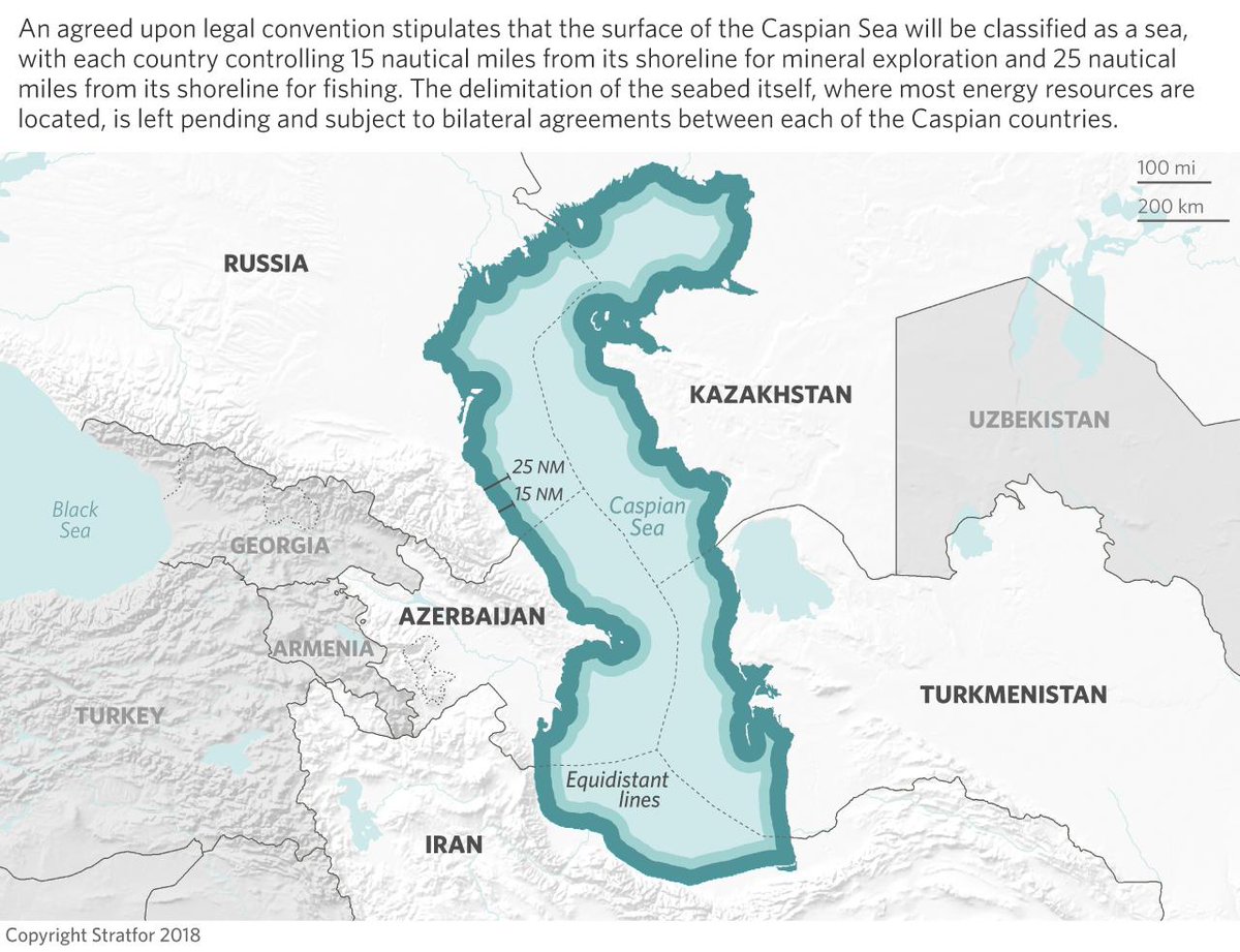 Границы государств в Каспийском море