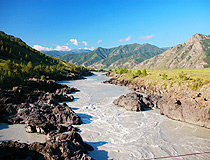 Altai region mountain river