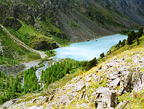 Small mountain lake in Altai Republic