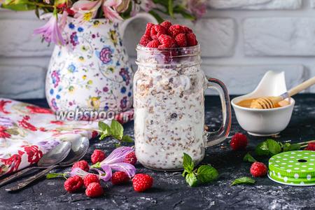 Фото рецепта Гречка с кефиром утренняя