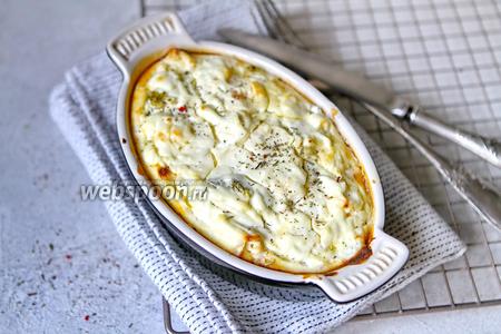 Фото рецепта Запеканка из брокколи и цветной капусты