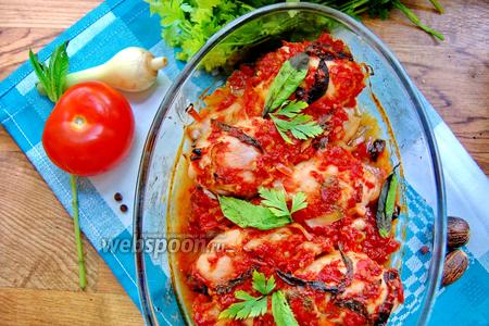 Фото рецепта Куриные ножки в мятно-томатном соусе