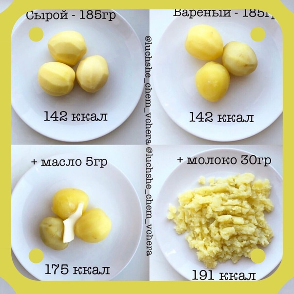 Сколько калорий в вареной картошке в 100