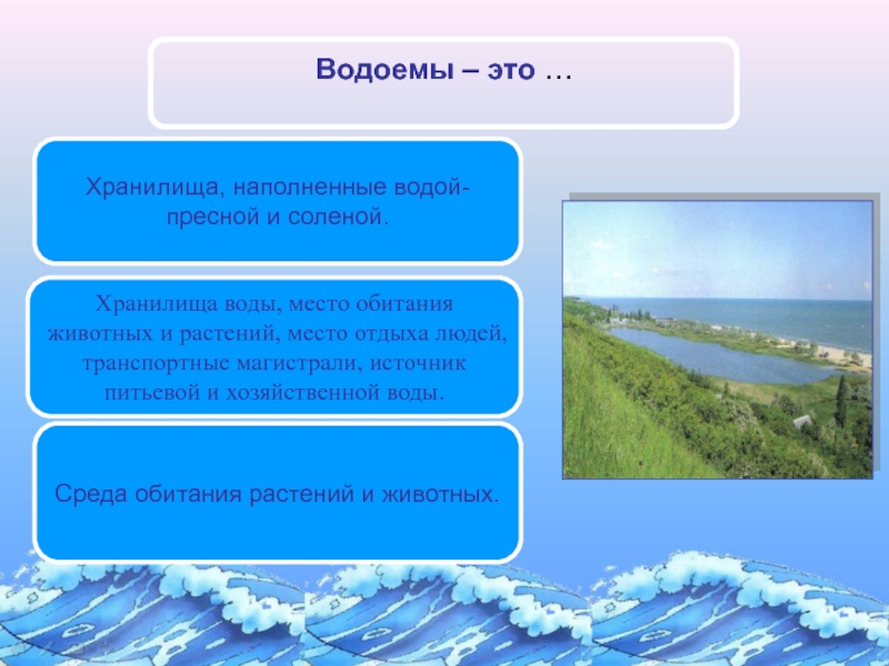 Какие пресные водоемы есть. Водоемы Краснодарского края река Кубань. Презентация на тему водоемы. Водоёмы это хранилища воды. Водоёмы Краснодарского края кубановедение.