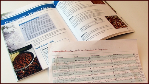 Dehydrating Whole Meals, Recipes for Adventure and The Menu Planning & Food Drying Workbook.