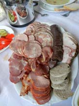 Variety of cold cuts