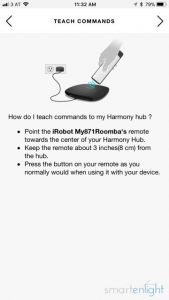 Logitech Harmony Roomba Teaching Commands Introduction